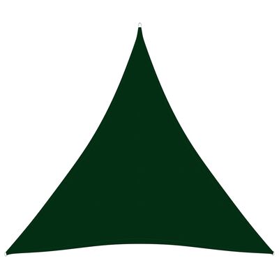 vidaXL Stínící plachta oxford trojúhelníková 4 x 4 x 4 m tmavě zelená