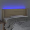 vidaXL Čelo postele s LED kr&eacute;mov&eacute; 93 x 16 x 78/88 cm textil