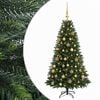 vidaXL Uměl&yacute; v&aacute;nočn&iacute; stromek s baňkami 120 cm 150 LED Tepl&aacute; b&iacute;l&aacute;
