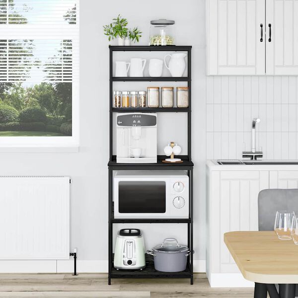 vidaXL Kuchyňsk&aacute; polička Čern&yacute; dub 60 x 40 x 168 cm kompozitn&iacute; dřevo