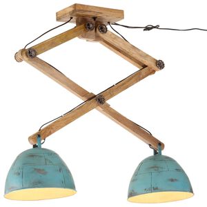 vidaXL Stropn&iacute; sv&iacute;tidlo 25 W modr&aacute; patina 29 x 18 x 85 cm E27