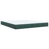 vidaXL Box spring postel s matrac&iacute; tmavě zelen&aacute; 180x200 cm samet