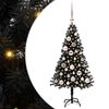 vidaXL V&aacute;nočn&iacute; stromeček Čern&aacute; 120 cm PVC