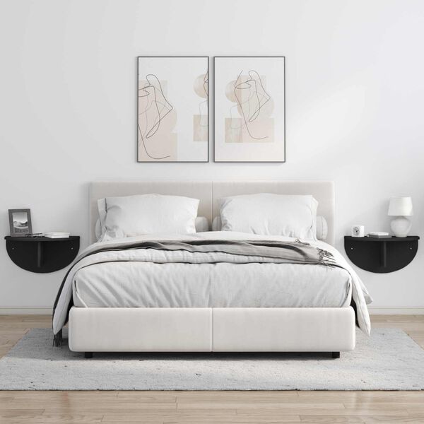 vidaXL N&aacute;stěnn&aacute; polička Čern&aacute; 48 x 24 x 24 cm kompozitn&iacute; dřevo