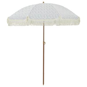 vidaXL Pl&aacute;žov&yacute; slunečn&iacute;k 160 x 160 x 196 cm Polyester a ocel Kulat&yacute;