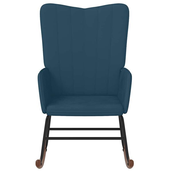 vidaXL Houpac&iacute; křeslo modr&eacute; samet