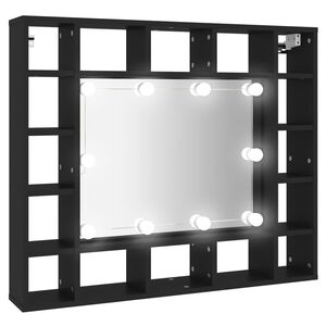 vidaXL LED zrcadlov&aacute; skř&iacute;ňka čern&aacute; 91 x 15 x 76,5 cm