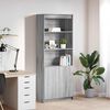 vidaXL Skř&iacute;ň highboard &scaron;ed&aacute; sonoma 70 x 35 x 180 cm kompozitn&iacute; dřevo