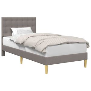 vidaXL R&aacute;m postele s čelo Taupe 90 x 200 cm Textil