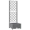 vidaXL Zahradn&iacute; truhl&iacute;k s trel&aacute;ž&iacute; světle &scaron;ed&yacute; 40 x 40 x 121,5 cm PP