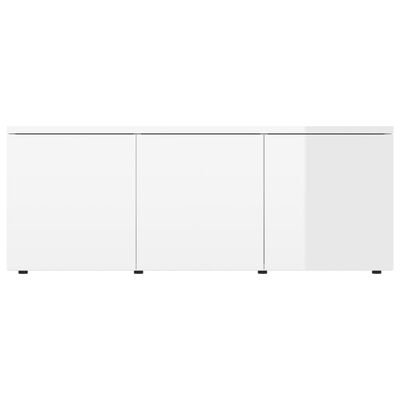 vidaXL TV stolek bílý s vysokým leskem 80 x 34 x 30 cm dřevotříska