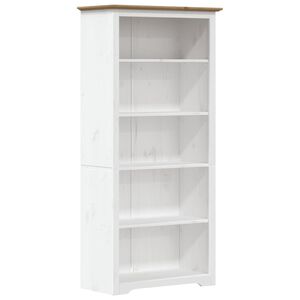 vidaXL Knihovna BODO hněd&aacute; 82x40x173 cm masivn&iacute; borovice 5patrov&aacute;