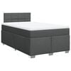 vidaXL Box spring postel s matrac&iacute; tmavě &scaron;ed&aacute; 120x200 cm textil