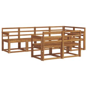 vidaXL Venkovn&iacute; pohovkov&aacute; souprava 7 pcs Př&iacute;rodn&iacute;