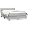 vidaXL Box spring postel s matrac&iacute; světle &scaron;ed&aacute; 140x210 cm samet