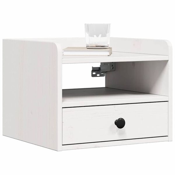 vidaXL Noční stolek Bílá 38 x 36 x 29,5 cm Masivní borovicové dřevo