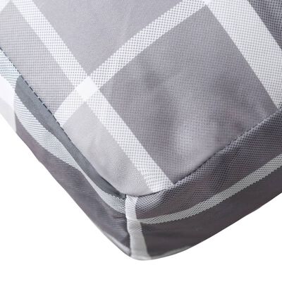 vidaXL Podušky na palety 2 ks šedé kárované textil