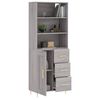 vidaXL Skř&iacute;ň highboard &scaron;ed&aacute; sonoma 69,5 x 34 x 180 cm kompozitn&iacute; dřevo