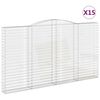vidaXL Klenut&eacute; gabionov&eacute; ko&scaron;e 15ks 400x30x220/240cm pozinkovan&eacute; železo
