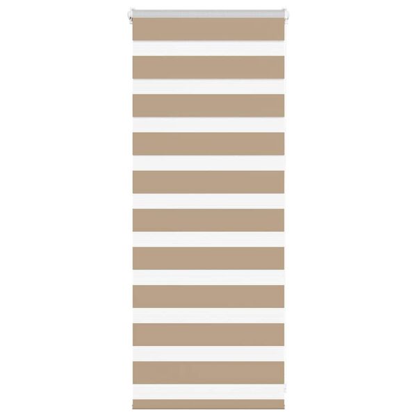 vidaXL Zebra roleta p&iacute;skově hněd&aacute; &scaron;&iacute;řka l&aacute;tky 55,9 cm polyester
