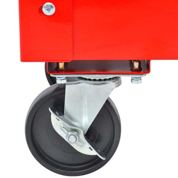 vidaXL N&aacute;strojov&yacute; voz&iacute;k Červen&aacute; 70,5 x 37 x 71 cm Ocel