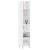 vidaXL Skř&iacute;ň highboard b&iacute;l&aacute; s vysok&yacute;m leskem 34,5x32,5x180 cm kompozit