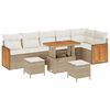 vidaXL Sada zahradn&iacute;ch pohovek 11 ks 7-Počet m&iacute;st B&eacute;žov&aacute; a kr&eacute;mov&aacute;