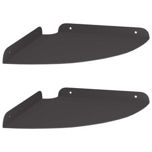 vidaXL Rohov&aacute; plovouc&iacute; polička s polic&iacute; 2 pcs Čern&yacute; 24 x 24 x 2 cm