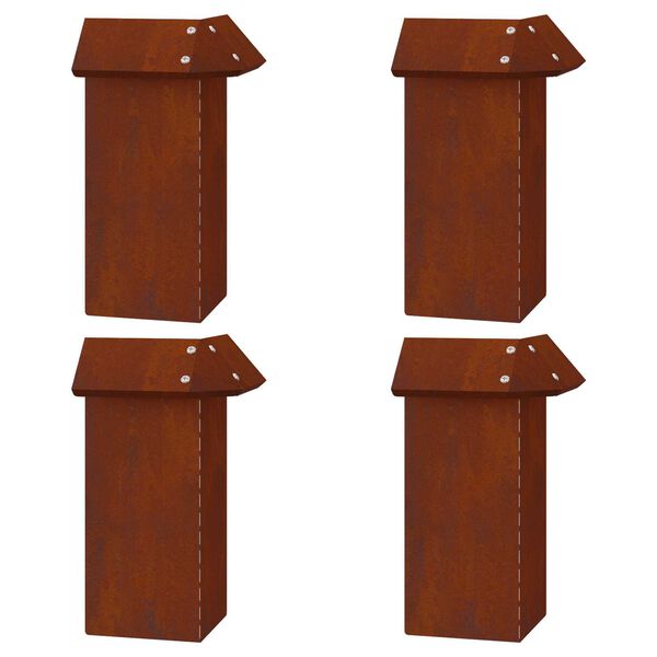 vidaXL Hlem&yacute;žďov&aacute; oplocen&iacute; 8 pcs Rezav&aacute; Povětrnostně odoln&aacute; ocel