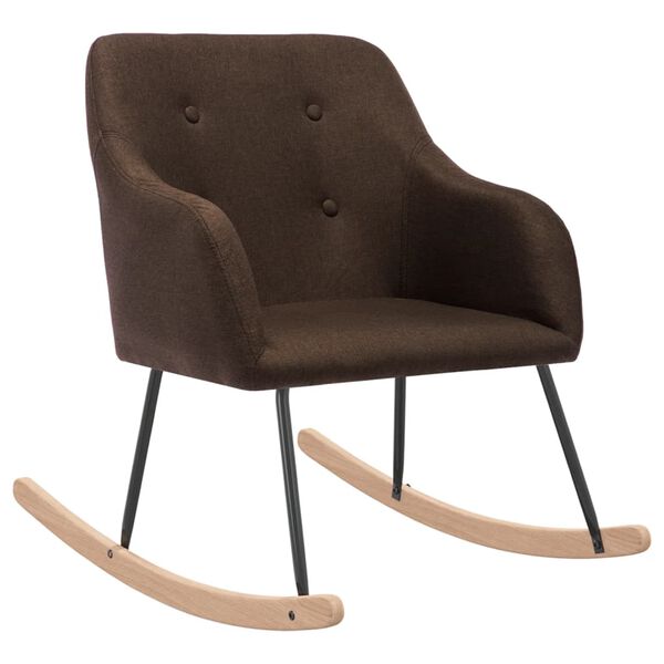 vidaXL Houpac&iacute; křeslo tmavě hněd&eacute; textil