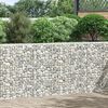 vidaXL Gabionov&yacute; vyv&yacute;&scaron;en&yacute; z&aacute;hon trap&eacute;z pozinkovan&aacute; ocel 150x20x100 cm