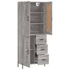 vidaXL Skř&iacute;ň highboard &scaron;ed&aacute; sonoma 69,5 x 34 x 180 cm kompozitn&iacute; dřevo