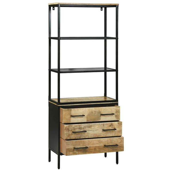 vidaXL Vysoký bufet Hnědá 70 x 35 x 180 cm Masivní magnovníkové dřevo