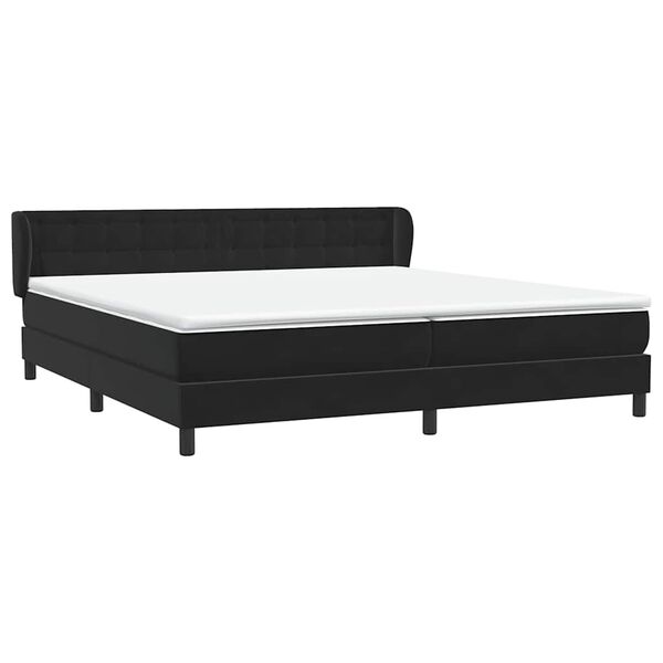vidaXL Box spring postel s matracemi čern&aacute; 200x210 cm samet
