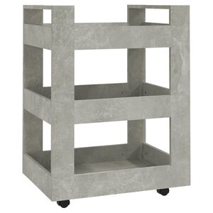 vidaXL Kuchyňsk&yacute; voz&iacute;k betonově &scaron;ed&aacute; 60 x 45 x 80 cm kompozitn&iacute; dřevo