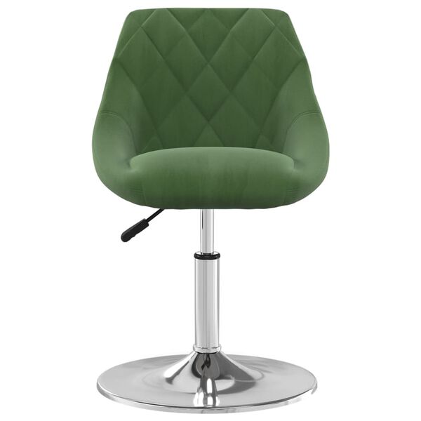 vidaXL Otočn&eacute; j&iacute;deln&iacute; židle 4 ks tmavě zelen&eacute; samet