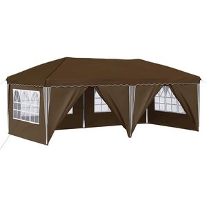 vidaXL P&aacute;rty stan s v&yacute;suvn&yacute;m st&aacute;nkem 575 x 288 x 245 cm Taupe