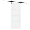vidaXL Posuvn&eacute; dveře 86 x 211 cm Kompozitn&iacute; dřevo B&iacute;l&aacute; a čern&aacute;