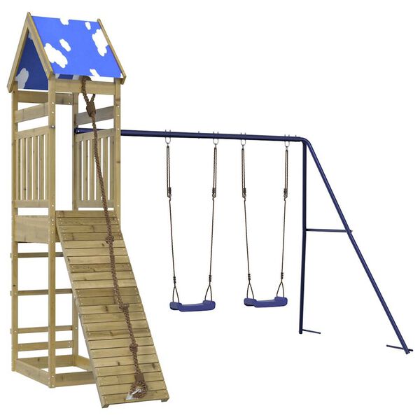 vidaXL Dětsk&eacute; hři&scaron;tě na zahradu impregnovan&eacute; borov&eacute; dřevo