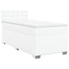 vidaXL Box spring postel s matrac&iacute; b&iacute;l&aacute; 80 x 200 cm uměl&aacute; kůže