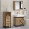 vidaXL Sada koupelnov&eacute;ho n&aacute;bytku 3 pcs Artisanov&yacute; dub kompozitn&iacute; dřevo