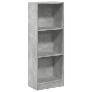 vidaXL Knihovna betonově &scaron;ed&aacute; 40 x 24 x 109 cm kompozitn&iacute; dřevo