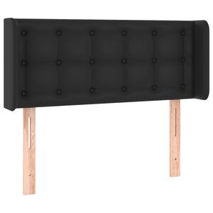 vidaXL Čelo postele typu u&scaron;&aacute;k čern&eacute; 83 x 16 x 78/88 cm uměl&aacute; kůže