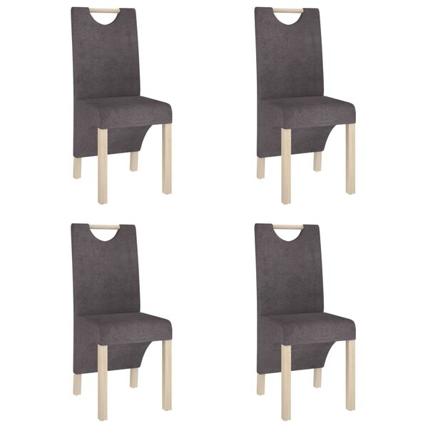 vidaXL J&iacute;deln&iacute; židle 4 ks taupe textil