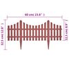 vidaXL Zahradn&iacute; dekorativn&iacute; plot 17 ks 10 m hněd&yacute;