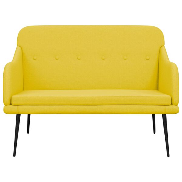 vidaXL Lavice světle žlut&aacute; 110 x 76 x 80 cm textil