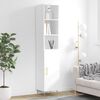vidaXL Skř&iacute;ň highboard b&iacute;l&aacute; s vysok&yacute;m leskem 34,5x34x180 cm kompozit