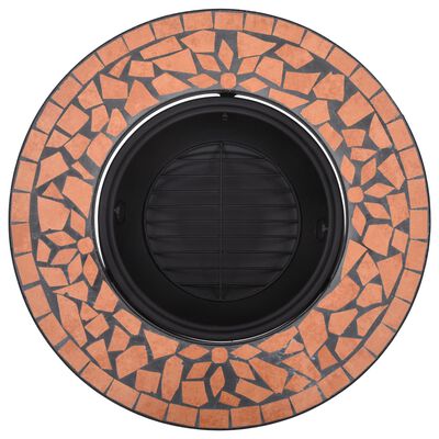 vidaXL Mozaikové ohniště terakota 68 cm keramika