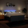vidaXL Box spring postel s matrac&iacute; modr&aacute; 180x200 cm textil