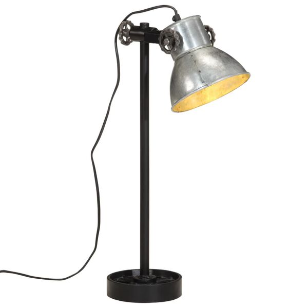 vidaXL Stoln&iacute; lampa 25 W vintage stř&iacute;brn&aacute; 15 x 15 x 55 cm E27